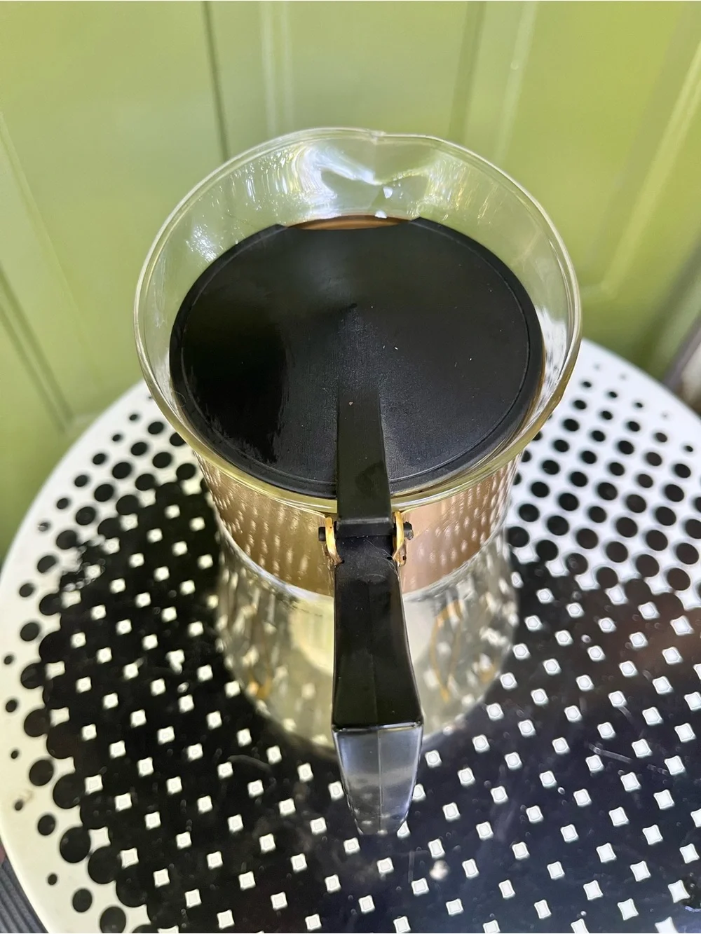 David Douglas flameproof glass percolator mid century